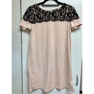 Lace and light pink dress